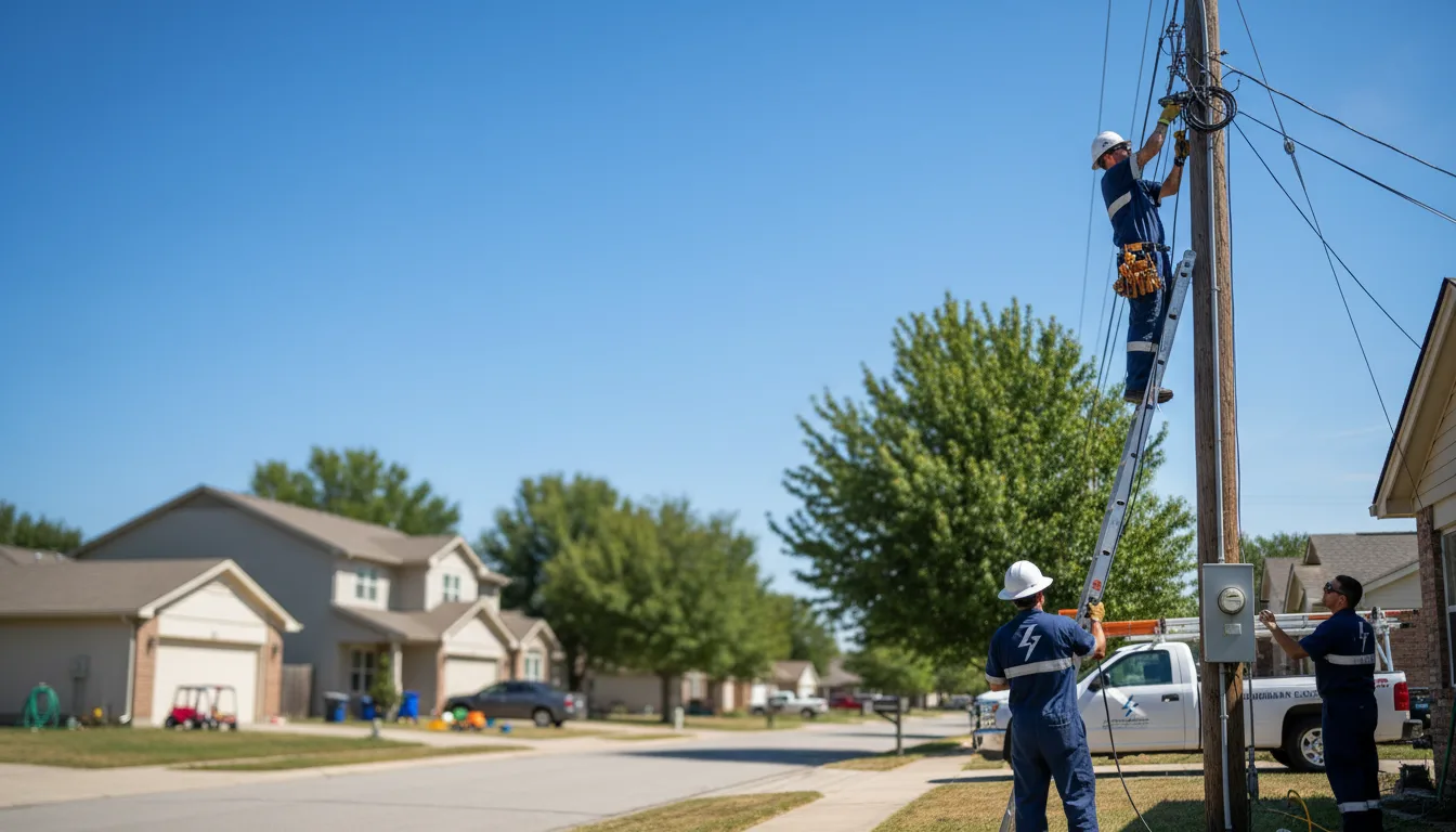 Residential electrician providing installation services in Utica, OH